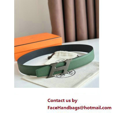 Hermes H Speed belt buckle  &  Reversible leather strap 32 mm 04 2023